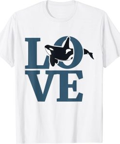 LOVE | Orca Whale Lovers Gifts for Boys | Cute Killer Whale T-Shirt