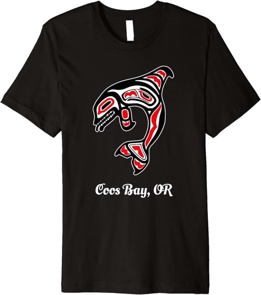 Native American Coos Bay OR Red Orca Killer Whale Premium T-Shirt