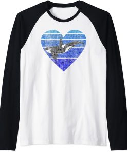 Orca Killer Whale Retro Vintage Animal Lover Love Orcas Raglan Baseball Tee