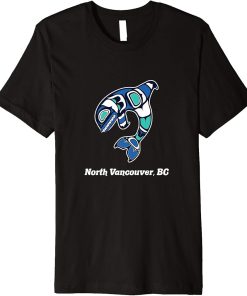 North Vancouver BC Canada Native Tribal Orca Killer Whale Premium T-Shirt