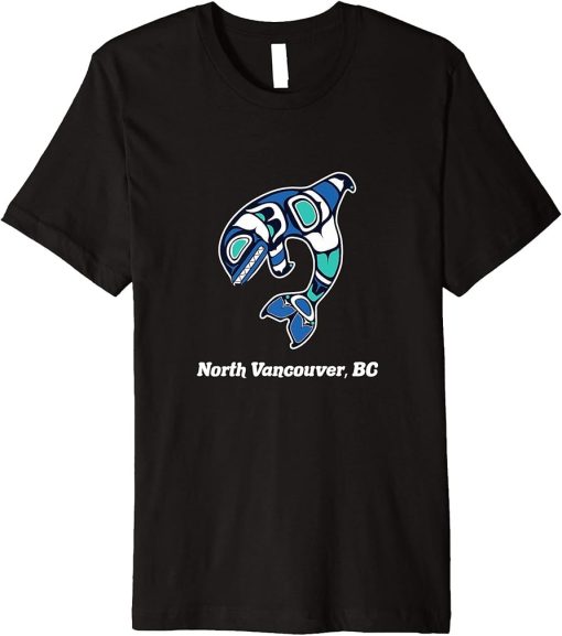 North Vancouver BC Canada Native Tribal Orca Killer Whale Premium T-Shirt